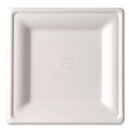 Plates | Eco-Products EP-P022NFA Vanguard 7.87 in. x 7.87 in. Renewable and Compostable Sugarcane Plates - White (500/Carton) image number 0