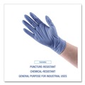 Food Service Disposable & Single Use Gloves | Boardwalk 380MBXA 380 Series 4 mil Thick 9.5 in. Long Powder-Free Disposable General-Purpose Nitrile Gloves - Medium, Blue (100/Box) image number 7