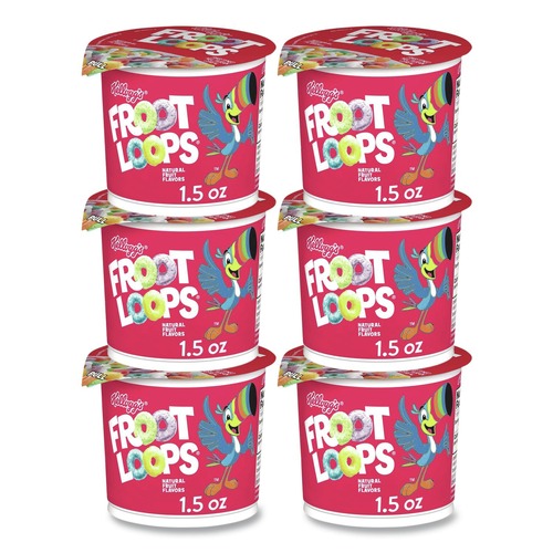 Meals & Snack Bars | Kellogg's KEE12465 Froot Loops 1.5 oz. Single-Serve Breakfast Cereal Cups (6/Box) image number 0