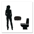 Toilet Tissue Dispensers | Papernet 419485 5.5 x 15.7 x 9.8 HyTech Seas Mini JRT Twin Dispenser - Black (1/Carton) image number 5
