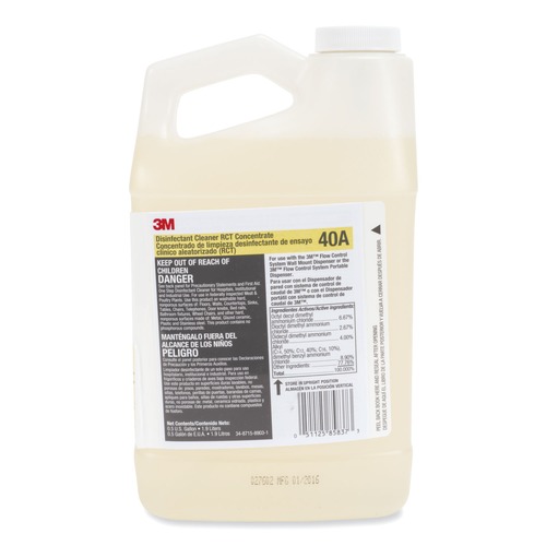 Disinfecting & Cleaning Solutions | 3M 7010342249 Disinfectant Cleaner Rct Concentrate 0.5 Gal Bottle Fragrance-Free 4/carton image number 0