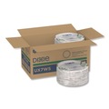 Plates | Dixie UX7WS Pathways Soak-Proof Shield WiseSize 6.88 in. Paper Plates - Green/Burgundy (500/Carton) image number 1