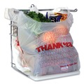 T-Sacks & Thank You Bags | AmerCareRoyal RPTYB6FS 13 in. x 23 in. x 23 in. Thank You - Have a Nice Day Labeling Cut-Out Handles Thank You Bags - White/Red (1000/Carton) image number 3