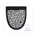 Safety Mats | Boardwalk BWKUMBW 17.5 x 20 Slip-Resistant Disposable Urinal Floor Mat 2.0 - Black/White (6/Carton) image number 3