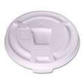Cup Lids | WinCup 222064 Drink-Thru Plastic Lids for 10 oz Hot Cups and Bowls - White (1000/Carton) image number 0
