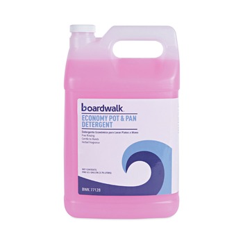 DISHWASHING DETERGENTS | Boardwalk BWK7714EA 1 Gallon Bottle Industrial Strength Pot and Pan Detergent