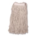 Mop Heads | Carlisle 369716B00 16 oz Full Weight Cut End Cotton Mop Head - White image number 1