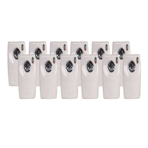Air Freshener Dispensers | Boardwalk CL7-BOARDWK 9.5 in. x 3.5 in. x 3.75 in. Metered Air Freshener Dispenser - White (12/Carton) image number 0