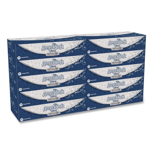 Facial Tissues | Angel Soft 4836014 Ultra 2-Ply Facial Tissue - White (10 Boxes/Carton) image number 0
