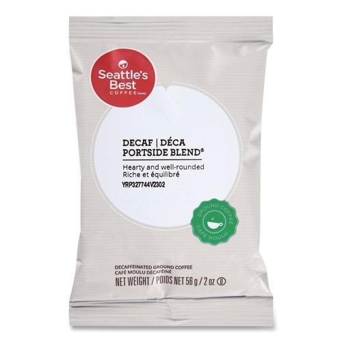Coffee - Decaffeinated | Seattle's Best 12420867 2 oz. Premeasured Coffee Packs - Decaf Portside Blend (18/Box) image number 0