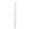 Disposable Knives | SOLO HSWKX-0007 Impress Heavyweight Full-Length Polystyrene Cutlery Knife - White (100/Box) image number 0
