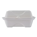 Food Containers & Lids | Eco-Products EP-HC6NFA Vanguard 6 in. x 6 in. x 3 in. Renewable and Compostable Sugarcane Clamshells - White (500/Carton) image number 1