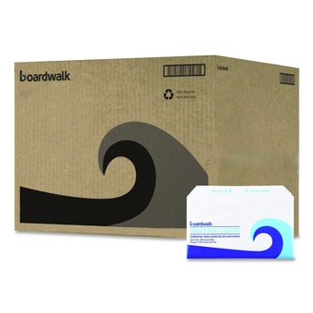 Boardwalk BWKK5000B 14.17 in. x 16.73 in. Premium Half-Fold Toilet Seat Covers - White (250/Sleeve, 20 Sleeves/Carton)