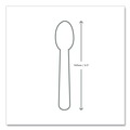 Disposable Spoons | Vegware VW-SP6.5 Compostable CPLA Cutlery Spoon - White (1000/Carton) image number 2