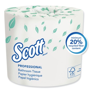 Scott 04460 2-Ply Septic Safe Essential Standard Roll Bathroom Tissue for Business - White (550/Roll)