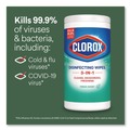 Cleaning Cloths & Wipes | Clorox 01593 7 in. x 8 in. 1-Ply Disinfecting Wipes - Fresh Scent, White (35/Canister) image number 7