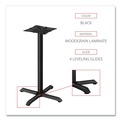 Indoor Dining & Cafe Tables | Alera ALETBH423B Hospitality Series 27.5 in. x 40.38 in. 300 lbs. Capacity Steel Single-Column Bases - Black image number 5