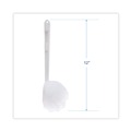 Toilet Brushes | Boardwalk 528110 12 in. Deluxe Plastic Bowl Mop with 2 in. Mop Head - White (25/Carton) image number 2