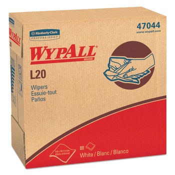 WypAll 47044 L20 9.1 in. x 16.8 in. 4-Ply Towels in a POP-UP Box - White (88/Box, 10 Boxes/Carton)