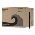 Disposable Knives | Boardwalk BWKKNIFEHWBLA Heavyweight Polystyrene Knife Cutlery - Black (1000/Carton) image number 1
