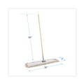 Floor Dusters & Accessories | Boardwalk BWKM365C 36 in. x 5 in. Cotton Head 60 in. Wood Handle Cotton Dry Mopping Kit - Natural (1-Kit) image number 2