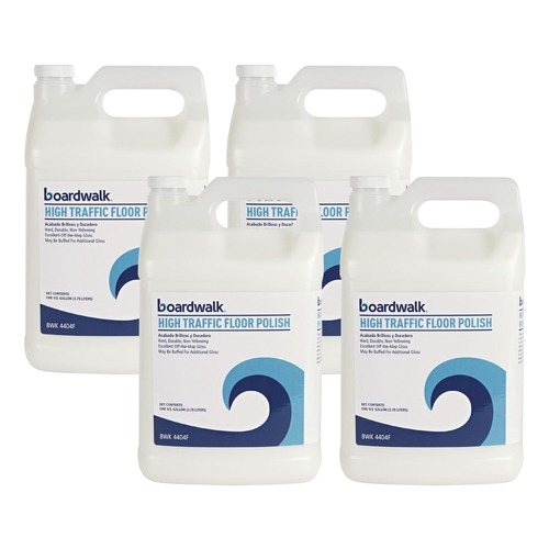 Floor Finishes | Boardwalk 132000-41ESSN 1 Gallon High Traffic Floor Polish (4/Carton) image number 0