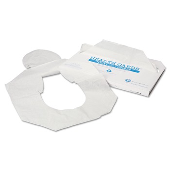 TOILET SEAT COVERS | HOSPECO HG-1000 Health Gards Half-Fold 14.25 in. x 16.5 in. Toilet Seat Covers - White (1000/Carton)