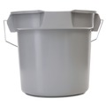 Buckets & Wringers | Rubbermaid Commercial FG261400GRAY 14 qt. 12 in. Round Utility Plastic Bucket - Gray image number 1