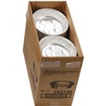 Food Containers & Lids | Pactiv Corp. Y52730 7 in. Diameter x 1.53 in. h 24 oz Aluminum Take-Out Container - Silver (250/Carton) image number 3