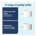 Toilet Tissue Dispensers | Tork 5555290 17 in. x 5.69 in. x 10.13 in. Elevation Bath Tissue Mini-Jumbo Roll Twin Dispenser - Black (1/Carton) image number 2