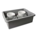 Perforated Roll & Hand Towels | Rubbermaid Commercial FG335100GRAY 7.13-Gallon 21.5 in. x 17.13 in. x 7 in. Bus/Utility Box - Gray image number 2
