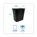 Indoor Waste Receptacles | Boardwalk 3485202 28 qt. Plastic Soft-Sided Wastebasket - Black image number 4