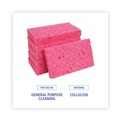 Sponges | Boardwalk A21BWK 3-3/5 in. x 6-1/2 in. x 9/10 in. Cellulose Sponges - Small, Pink (24 Packs/Carton, 2/Pack) image number 6