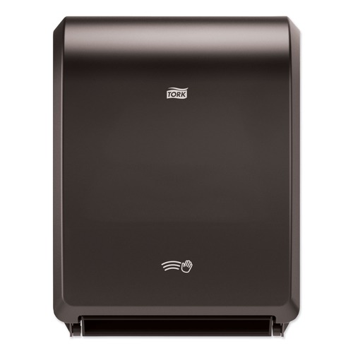 Towel Dispensers | Tork 771728 12.32 in. x 9.32 in. x 15.95 in. Electronic Hand Towel Roll Dispenser for 7.5 in. Rolls - Black (1/Carton) image number 0