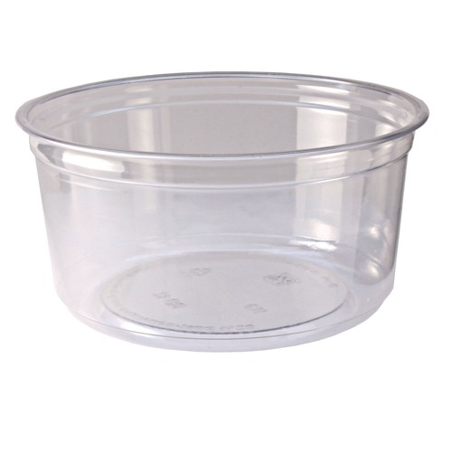 Food Containers & Lids | Fabri-Kal 000000000009501032 4.6 in. Diameter x 2.3 in. 12 oz. Recycleware Round Plastic Deli Container - Clear (500/Carton) image number 0