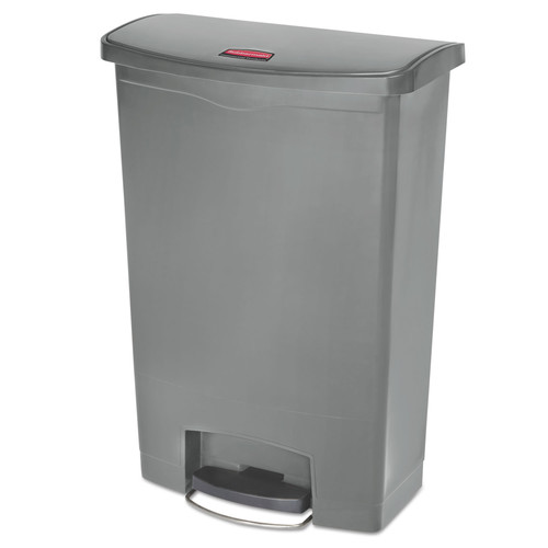 Indoor Waste Receptacles | Rubbermaid Commercial 1883606 Streamline 24 Gallon Front Step Style Polyethylene/Resin Step-On Container - Gray image number 0