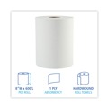 Perforated Roll & Hand Towels | Boardwalk 8123 2 in. Core 1-Ply 8 in. x 600 ft. Hardwound Paper Towels - White (12/Carton) image number 1