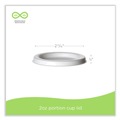Souffle & Portion Cups | Eco-Products EP-SPCLID2 2 oz Sugarcane Portion Cup Lids - White (2500/Carton) image number 2