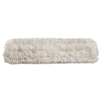 MOP HEADS | Rubbermaid Commercial FGQ80500WH00 18 in. Nylon Flow Flat Mop - White (6/Carton)