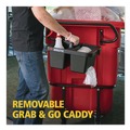 Carts & Trucks | Rubbermaid Commercial 2221459 BRUTE 25.45 in. x 12.82 in. x 15 in. Ergonomic Rotomolded Tilt Truck Handle and Caddy - Black image number 3