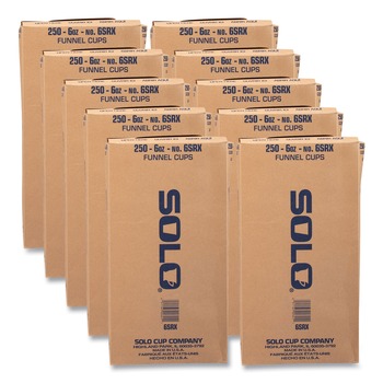BEVERAGEWARE | SOLO 6SRX-2050 6 oz. Bare Eco-Forward Treated Paper Funnel Cups - White (2500/Carton)