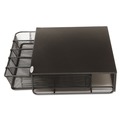 Condiment Organizers | Safco 3274BL 12.5 in. x 11.25 in. x 3.25 in. 5 Compartments One Drawer Hospitality Organizer - Black image number 7