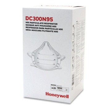 Honeywell DC300N95 ONE-Fit N95 Single-Use Molded-Cup Particulate Respirator - One Size Fits Most/White (10/Pack)