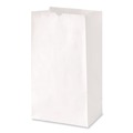 Grocery Bags | Ross & Wallace Paper Products 120320500PK/BL 8.25 in. x 5.25 in. x 16.13 in. #20 Size Grocery Paper Bags - White (500/Bundle) image number 2