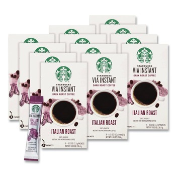  | Starbucks 12407838 0.11 oz VIA Ready Brew Coffee - Italian Roast (12/Carton)