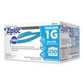 Resealable Bags | Ziploc 364937 1-Gallon 2.7 mil. 10.56 in. x 10.75 in. Double Zipper Freezer Bags - Clear (250/Carton) image number 1