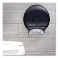 Toilet Tissue Dispensers | San Jamar R2000TBK 9 in. Roll 10.25 in. x 5.63 in. x 12 in. Single Jumbo Bath Classic Tissue Dispenser - Transparent Black Pearl image number 4
