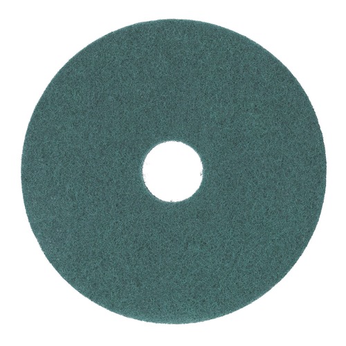 Floor Pads-Stripping | Boardwalk BWK4013GRE 13 in. Diameter Heavy-Duty Scrubbing Floor Pads - Green (5/Carton) image number 0