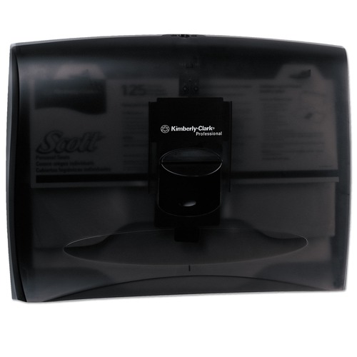 Toilet Seat Cover Dispensers | Scott 09506 17.5 in. x 2.25 in. x 13.25 in. Personal Seat Cover Dispenser - Black image number 0