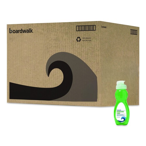 Dishwashing Detergents | Boardwalk BWK88LDS-G 3 oz Manual Dish Soap - Fresh Scent (72/Carton) image number 0